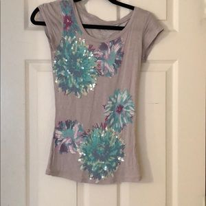 INC beaded detail tee